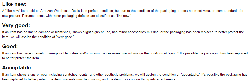 amazon used product condition